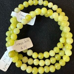 Lemon Jade beaded bracelet